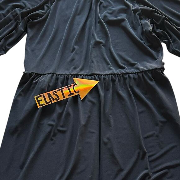 Womens Dress Size Large Black Witchy Goth Whimsigoth Dark Academic Classic - Picture 6 of 10